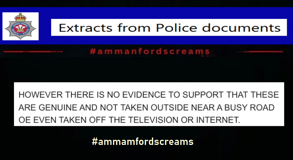 Police report extract dismissing the recording